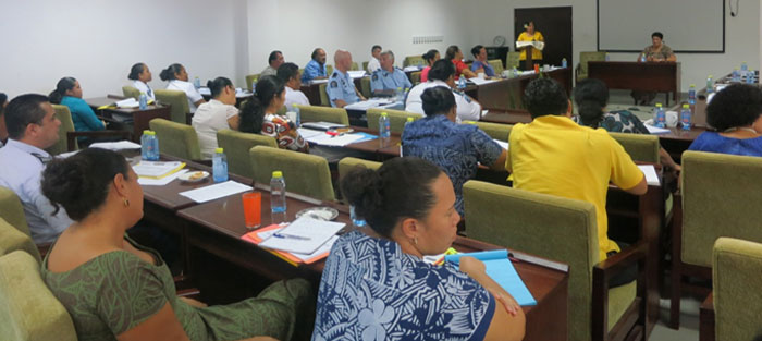 Family
Violence and Youth Justice workshop in Samoa, October 2013