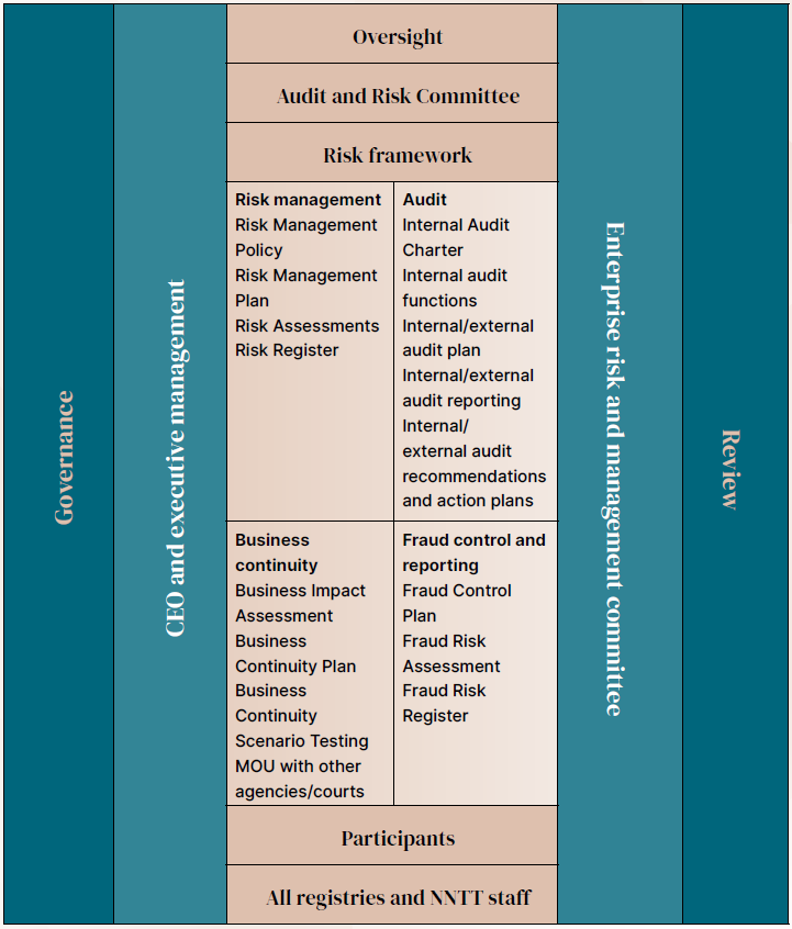 Federal Court Entity risk management structure figure