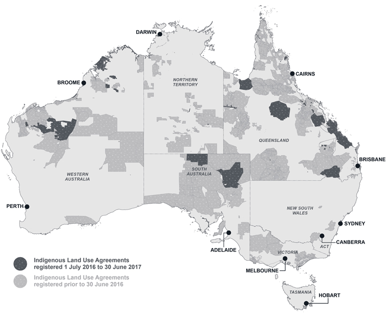 Indigenous land use agreement map